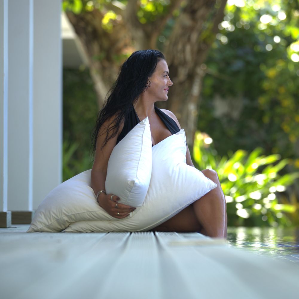 Recycled Ocean Blue Pillow