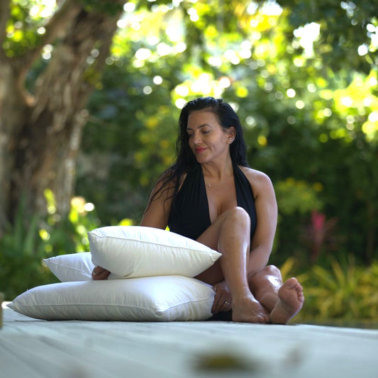 Recycled Ocean Blue Pillow