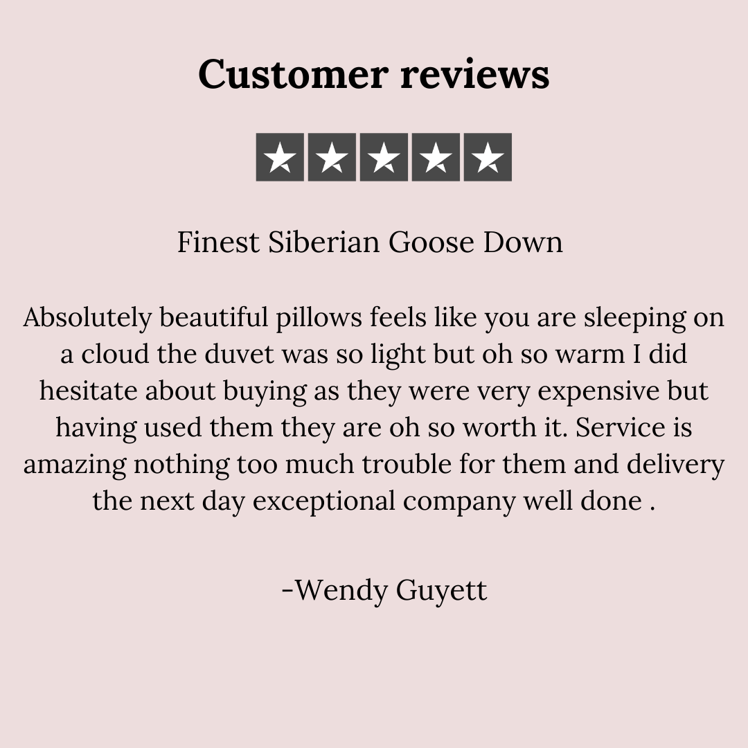 Finest White Siberian Goose Down Pillows